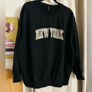 New York cheetah, light weight sweatshirt